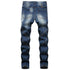 Fit Straight Pants Zipper Denim Mid Waisted Jeans Men's Jeans